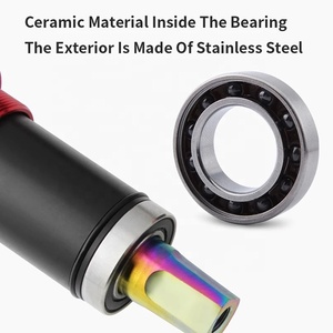 AGEKUSL <span class=keywords><strong>Pédalier</strong></span> <span class=keywords><strong>de</strong></span> vélo BB68 Roulement céramique <span class=keywords><strong>Axe</strong></span> titane <span class=keywords><strong>Axe</strong></span> conique <span class=keywords><strong>carré</strong></span> BSA Anglais 103/107/110/113/119mm VTT Route - Product Image 4