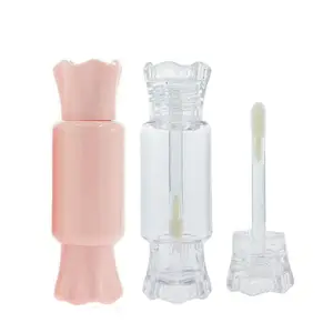 Candy shaped with silicone inserts clear bottles empty lipgloss tube.
