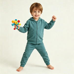 Sweat à capuche unisexe pour enfants en molleton français de qualité supérieure, en coton, avec fermeture éclair, doux, surdimensionné, <span class=keywords><strong>veste</strong></span> zippée intégrale pour bébé, haute qualité OEM - Product Image 3