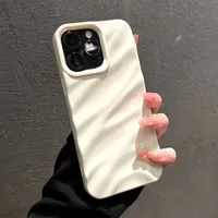 Coque de téléphone antichoc souple à motif ondulé pour iPhone 17 16 11 12 13 14 15 Pro Max Xs Max XR 7 8 Plus 17 Air