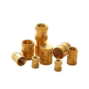 A-type M3 * 4.5 * 6L Double Inverted Through-hole Injection Molding Copper Screws Insert Female Pin Brass Nut
