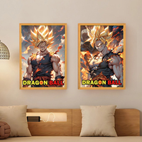 Anime Dragon Ball Manga Design Bilderrahmen mit Beleuchtung