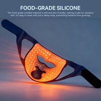 Masque facial en silicone à LED portable avec photothérapie pour usage domestique, soin des yeux et de la tête
