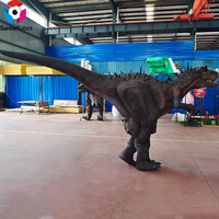 Costume de dinosaure réaliste personnalisé de 4 m, tenue de dinosaure animatronique portable pour les événements de parcs à thème, les centres commerciaux et les expositions