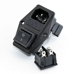 AC-01A שקע חשמל fuse כפול עם שקע תעשייתי סוגר & בית חולים להשתמש 14 a תקע נחושת 2pin עבור eu תקן 10a מדורג - Product Image 3