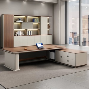 Muebles de Oficina Ejecutivos de Alta Gama, Escritorio de Oficina Moderno y Lujoso para Uso Administrativo, Escritorio y Silla para Gerentes - Product Image 4