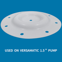 Pompe à diaphragme pneumatique VERSA-MATIC PTFE V183-TF V-M blanche D210*1.5(MM) pour le traitement des eaux usées, basse pression, OEM personnalisable