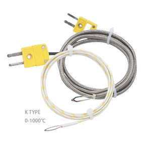 เทอร์โมคัปเปิลแบบยึดพื้นผิวเซ็นเซอร์วัดอุณหภูมิมีความยืดหยุ่นโพรบแบบฟิล์มบางสายไฟและสายเคเบิลแบบ T อุณหภูมิ1000องศา - Product Image 1