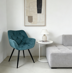 Elegante Silla de Comedor de Terciopelo con Estructura Metálica, Silla Contemporánea de Tela Bouclé para Salón de Hotel, Hogar y <span class=keywords><strong>Restaurante</strong></span> - Product Image 4