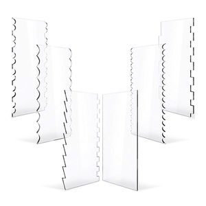 Lixsun nhiều tùy chọn trong suốt đóng băng Frosting bơ bánh mượt mà scraper cho các công cụ làm bánh Acrylic bánh scraper - Product Image 5