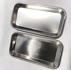 Plateau carré dentaire en acier inoxydable 304, plaque d'opération médicale, récipient de désinfection - Product Image 3