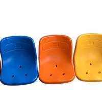 Siège de tribune en HDPE à dossier moyen pour extérieur, installation facile avec accessoires offerts pour stades de football