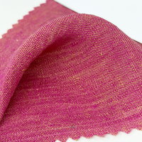 Tissu en toile de chanvre et lin écologique et respirant, 50% chanvre, 50% lin, 124 GSM, tissé coloré pour vêtements et artisanat
