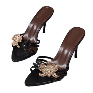 Venta al por Mayor de Fábrica, Zapatos de Tacón Alto de Verano, Nuevos, de Alta Calidad, con Punta en Pico, para Mujer, con Suela de Goma Cómoda, Color Personalizado - Product Image 6