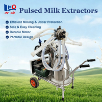 Machine à traire portable à aspiration pulsée en acier inoxydable 304 pour vaches, chèvres, chameaux – Équipement de traie pour petites exploitations agricoles et usage domestique