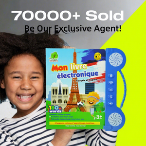 <span class=keywords><strong>Libro</strong></span> Electrónico en Francés, Nueva Edición, Educativo para Niños, Inglés y Francés, Lectura Interactiva con Sonido, Bilingüe, Enseñanza Temprana, Plástico - Product Image 2