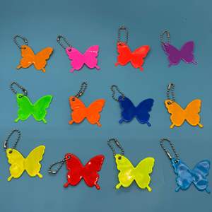 Uionen Pendentif Papillon Multicolore Réfléchissant en PVC, Porte-clés de Nuit, Accessoire de Suspension pour Sac à Dos - Product Image 4