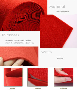 Giá thấp thảm đỏ đám cưới Runner/đám cưới hội trường Thảm <span class=keywords><strong>t</strong></span>ổ chức sự kiện màu đỏ không dệ<span class=keywords><strong>t</strong></span> hành lang hành lang trong nhà ngoài trời Thảm cuộn - Product Image 3