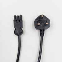 Câble d'alimentation 13 broches avec fiche britannique fusionnée vers connecteur d'installation enfichable 3 pôles H05VV-F 3G 1,5 mm²