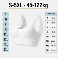 Soutien-gorge de sport pour femme grande taille, sans armatures, ajustable, à enfiler, bonnet intégral, sans couture, avec rembourrage amovible, bretelles croisées, jusqu'à 5XL