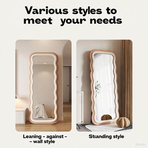 Đầy Đủ Cơ Thể Hình Mặc Quần Áo Vanity Gương Sàn Để Trần Flannel Khung Nhung Gương Cho Đám Cưới Phòng Ngủ Phòng Khách Trang Trí - Product Image 3