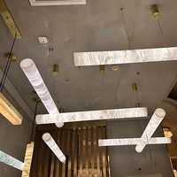 Fabricant professionnel de luminaires suspendus réglables en métal optique en albâtre pour les cafés et les restaurants