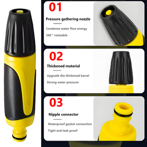 Outils de jardin, tuyau d'arrosage de jardin, buse de pulvérisation, pistolet à eau pour lavage de voiture avec connecteurs rapides - Product Image 1