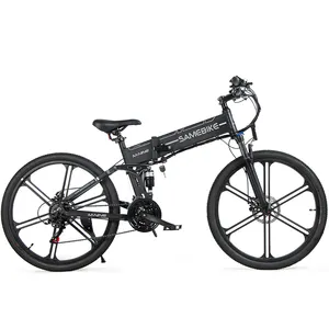 2024 China factory SAMEBIKE LO26-II 26 inch 48v lithium 500w powerful mountain Folding ebike electric bike bicycle