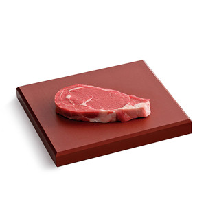 Tagliere Quadrato in Legno Rosso Antiscivolo per Macellaio, per Tagliare Tacos, per Uso in Cucina - Product Image 2