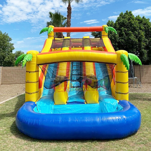 Wholesale kids outdoor party jumping bounce house with pool <b>inflatable</b> water slide commercial - Product Image 1