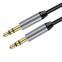 Câble d'extension audio plaqué or Jack 3,5 mm, cordon coaxial AUX pour voiture, audio 3,5 mm pour microphone et application haut-parleur