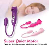 Vibrateur clitoridien à succion avec 10 vitesses de léchage et de succion, stimulation du clitoris et du point G