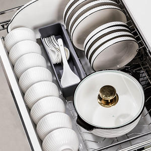 Nuovo stile nordico di lusso oro bordato stoviglie in ceramica <span class=keywords><strong>set</strong></span> piatto occidentale bistecca ciotola insalata di frutta stoviglie per la casa - Product Image 3