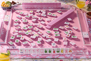 Fichas de Mahjong de Acrílico Cristal Rosa, Estilo Americano Moderno y Lujoso, 160 Piezas para Fiestas y Entretenimiento - Product Image 4
