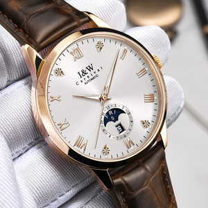 Pour la suisse carnaval japon MIYOTA marque de luxe hommes montre mécanique automatique saphir étanche Phase de lune inoxydable Ste - Product Image 5