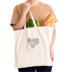 Fashionable Eco-friendly Women's Canvas Tote <b>Bag</b> Custom Printed Cartoon Pattern Custom Color <b>Medium</b> Size Travel Supermarket Use - Product Image 1