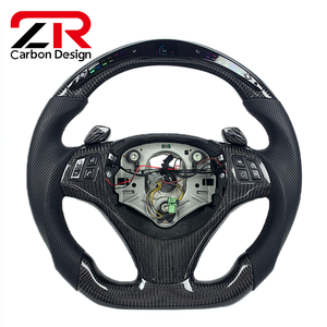 Volante de Fibra de Carbono con Pantalla LED Personalizada para el Interior del Automóvil, para <span class=keywords><strong>BMW</strong></span> E90 <span class=keywords><strong>328i</strong></span> E60 E46 E92 E87 E92 M3 E39 X5 E70 X6 E71 E82 - Product Image 1