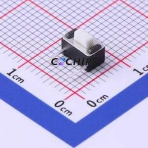 TC-1101DE-C-B Tactile Switch Through hole Component THT Switch Single Pole Single Throw Rectangle Button 2.6N Right Angle Insert - Product Image 1