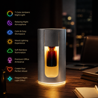 Diffuseur d'huiles essentielles pour voiture, cadeau de Noël 2026, en métal, rechargeable, portable, fonctionne sur batterie, aromathérapie, lumière LED magnétique