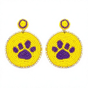 Los Mejores Pendientes de Botón con Cuentas y Cara Sonriente para Mujer, Joyería de Fiesta, Diseño de Dibujos Animados en Verde y Amarillo, Accesorio de Moda para Fiesta - Product Image 4
