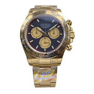 high top quality watch Waterproof 40mm ARF Factory 40mm 904L Steel 4131 Movement Chrono Gold Black Panda Diver watch - Product Image 1
