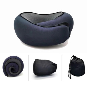 Adjustable Soft Memory Foam Ergonomic Airplane U-Shape <strong>Travel</strong> <strong>Pillow</strong> Portable Cervical Relax with Massage Feature - Product Image 3