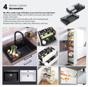 Meubles de <span class=keywords><strong>cuisine</strong></span> modulaires sur mesure en bois massif et mélamine écologique, prêts à l'emploi avec évier intégré, design moderne - Product Image 5