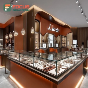 Mostrador de Exhibición de Joyería Moderno y Personalizado, Fabricante de Mostradores de Exhibición con Marco de Madera para Centros Comerciales - Product Image 4