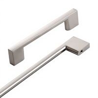 Poignée de meuble en alliage d'aluminium en forme de T, chromée/dorée/noire/nickel brossé, pour armoire, commode, meuble-lavabo et portes de meubles