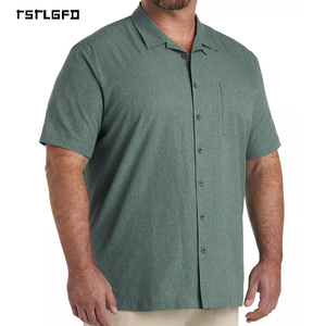 OEM Men's Sport Shirt Plus Size Lightweight Polyester GOTS Certified Custom Logo Button <b>Down</b> Collar Outdoor Private Label - Product Image 1