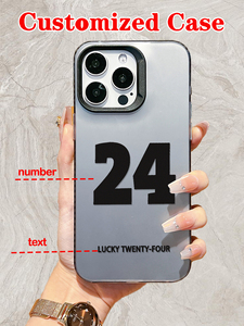 Cover per Telefono Personalizzata con Numero Portafortuna, Design Fai-da-Te, Dipinta UV, <span class=keywords><strong>Foto</strong></span> Data, 1 Pezzo, Personalizzazione Colore Argento, IMD TPU per 17/16/15/14 - Product Image 2