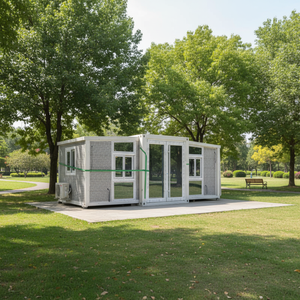 บ้านคอนเทนเนอร์แบบขยายได้ 20 ฟุต บ้านคอนเทนเนอร์แบบยืดหยุ่นและขยายได้ บ้านเคลื่อนที่แบบโมดูลาร์ บ้านเคลื่อนที่แบบพกพา ห้องโถงขยายแบบสองด้าน - Product Image 1