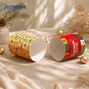 Printed Christmas Food Paper Tube for Chocolate Candy <b>Recyclable</b> Cardboard Tube Paper Cylinder <b>Box</b> Packaging with Ribbon Tab - Product Image 3
