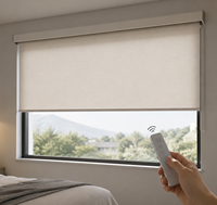 Persianas Enrollables Certificadas en EE. UU., Persianas Inalámbricas para Ventanas con Motor Integrado